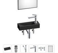 Комплект Wellsee 6 в 1 Lavinia Boho Bathroom Sink накладная/подвесная раковина 38x14 см 20219563R