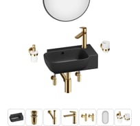 Комплект Wellsee 7 в 1 Lavinia Boho Bathroom Sink накладная/подвесная раковина 40x24 см 20219778R