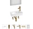 Комплект Wellsee 6 в 1 Lavinia Boho Bathroom Sink накладная/подвесная раковина 40x22 см 20219795R 1