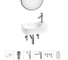 Комплект Wellsee 6 в 1 Lavinia Boho Bathroom Sink накладная/подвесная раковина 40x22 см 20219737R 1