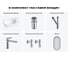 Комплект Wellsee 6 в 1 Lavinia Boho Bathroom Sink накладная/подвесная раковина 40x22 см 20219737R 12