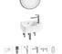 Комплект Wellsee 6 в 1 Lavinia Boho Bathroom Sink накладная/подвесная раковина 37x25 см 20219863R 1