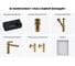 Комплект Wellsee 6 в 1 Lavinia Boho Bathroom Sink накладная/подвесная раковина 40x22 см 20219803R 12