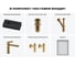 Комплект Wellsee 6 в 1 Lavinia Boho Bathroom Sink накладная/подвесная раковина 37x18 см 20219537R 12