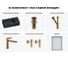 Комплект Wellsee 6 в 1 Lavinia Boho Bathroom Sink накладная/подвесная раковина 40x20 см 20219579R 12