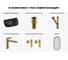 Комплект Wellsee 6 в 1 Lavinia Boho Bathroom Sink накладная/подвесная раковина 40x22 см 20219747R 12