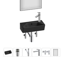 Комплект Wellsee 6 в 1 Lavinia Boho Bathroom Sink накладная/подвесная раковина 40x22 см 20219801R