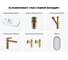 Комплект Wellsee 6 в 1 Lavinia Boho Bathroom Sink накладная/подвесная раковина 40x23 см 20219599R 13