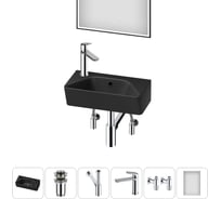 Комплект Wellsee 6 в 1 Lavinia Boho Bathroom Sink накладная/подвесная раковина 40x22 см 20219815R