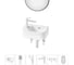 Комплект Wellsee 6 в 1 Lavinia Boho Bathroom Sink накладная/подвесная раковина 37x25 см 20219852R 1
