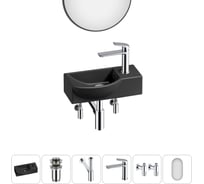 Комплект Wellsee 6 в 1 Lavinia Boho Bathroom Sink накладная/подвесная раковина 40x23 см 20219619R