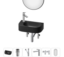 Комплект Wellsee 6 в 1 Lavinia Boho Bathroom Sink накладная/подвесная раковина 40x22 см 20219759R