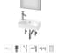 Комплект Wellsee 6 в 1 Lavinia Boho Bathroom Sink накладная/подвесная раковина 40x22 см 20219807R 1