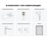 Комплект Wellsee 6 в 1 Lavinia Boho Bathroom Sink накладная/подвесная раковина 40x22 см 20219796R 12