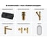 Комплект Wellsee 6 в 1 Lavinia Boho Bathroom Sink накладная/подвесная раковина 40x23 см 20219607R 13