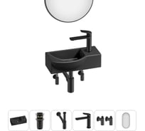 Комплект Wellsee 6 в 1 Lavinia Boho Bathroom Sink накладная/подвесная раковина 40x23 см 20219620R