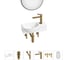 Комплект Wellsee 6 в 1 Lavinia Boho Bathroom Sink накладная/подвесная раковина 40x23 см 20219613R 1