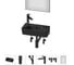Комплект Wellsee 6 в 1 Lavinia Boho Bathroom Sink накладная/подвесная раковина 40x22 см 20219816R 1