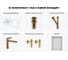 Комплект Wellsee 6 в 1 Lavinia Boho Bathroom Sink накладная/подвесная раковина 40x22 см 20219809R 12