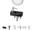 Комплект Wellsee 6 в 1 Lavinia Boho Bathroom Sink накладная/подвесная раковина 40x23 см 20219605R 1