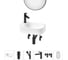 Комплект Wellsee 6 в 1 Lavinia Boho Bathroom Sink накладная/подвесная раковина 40x22 см 20219752R 1