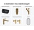 Комплект Wellsee 6 в 1 Lavinia Boho Bathroom Sink накладная/подвесная раковина 40x22 см 20219761R 12