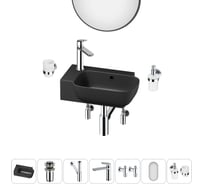 Комплект Wellsee 7 в 1 Lavinia Boho Bathroom Sink накладная/подвесная раковина 40x24 см 20219790R