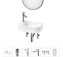 Комплект Wellsee 6 в 1 Lavinia Boho Bathroom Sink накладная/подвесная раковина 40x22 см 20219751R