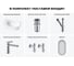 Комплект Wellsee 6 в 1 Lavinia Boho Bathroom Sink накладная/подвесная раковина 40x22 см 20219751R 12