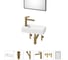 Комплект Wellsee 6 в 1 Lavinia Boho Bathroom Sink накладная/подвесная раковина 37x18 см 20219529R 1