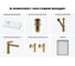Комплект Wellsee 6 в 1 Lavinia Boho Bathroom Sink накладная/подвесная раковина 37x18 см 20219529R 12