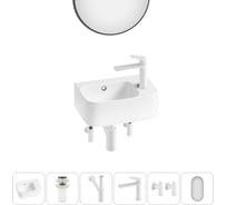 Комплект Wellsee 6 в 1 Lavinia Boho Bathroom Sink накладная/подвесная раковина 37x25 см 20219866R