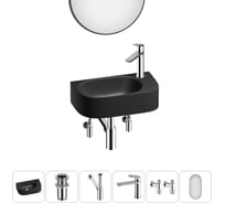 Комплект Wellsee 6 в 1 Lavinia Boho Bathroom Sink накладная/подвесная раковина 40x22 см 20219745R