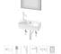 Комплект Wellsee 6 в 1 Lavinia Boho Bathroom Sink накладная/подвесная раковина 40x22 см 20219810R 1