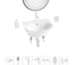 Комплект Wellsee 7 в 1 Lavinia Boho Bathroom Sink накладная/подвесная раковина 46x41 см 20219926R 1
