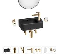 Комплект Wellsee 7 в 1 Lavinia Boho Bathroom Sink накладная/подвесная раковина 45x27 см 20219848R