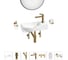 Комплект Wellsee 7 в 1 Lavinia Boho Bathroom Sink накладная/подвесная раковина 45x24 см 20219645R 1