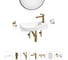 Комплект Wellsee 7 в 1 Lavinia Boho Bathroom Sink накладная/подвесная раковина 50x24 см 20219673R 1