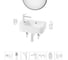 Комплект Wellsee 7 в 1 Lavinia Boho Bathroom Sink накладная/подвесная раковина 45x27 см 20219828R 1