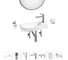Комплект Wellsee 7 в 1 Lavinia Boho Bathroom Sink накладная/подвесная раковина 50x24 см 20219671R 1