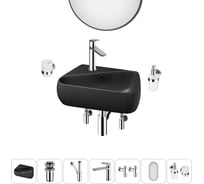 Комплект Wellsee 7 в 1 Lavinia Boho Bathroom Sink накладная/подвесная раковина 44x27 см 20219888R