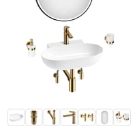 Комплект Wellsee 7 в 1 Lavinia Boho Bathroom Sink накладная/подвесная раковина 58x40 см 20219287R