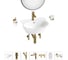 Комплект Wellsee 7 в 1 Lavinia Boho Bathroom Sink накладная/подвесная раковина 46x41 см 20219925R 1