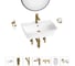 Комплект Wellsee 7 в 1 Lavinia Boho Bathroom Sink накладная/подвесная раковина 55x42 см 20219981R 1