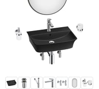 Комплект Wellsee 7 в 1 Lavinia Boho Bathroom Sink накладная/подвесная раковина 55x42 см 20219986R