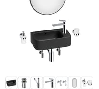 Комплект Wellsee 7 в 1 Lavinia Boho Bathroom Sink накладная/подвесная раковина 45x27 см 20219846R