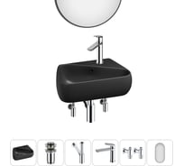 Комплект Wellsee 6 в 1 Lavinia Boho Bathroom Sink накладная/подвесная раковина 44x27 см 20219899R