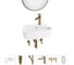 Комплект Wellsee 6 в 1 Lavinia Boho Bathroom Sink накладная/подвесная раковина 44x27 см 20219893R 1