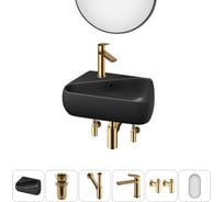 Комплект Wellsee 6 в 1 Lavinia Boho Bathroom Sink накладная/подвесная раковина 44x27 см 20219887R
