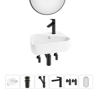 Комплект Wellsee 6 в 1 Lavinia Boho Bathroom Sink накладная/подвесная раковина 44x27 см 20219892R